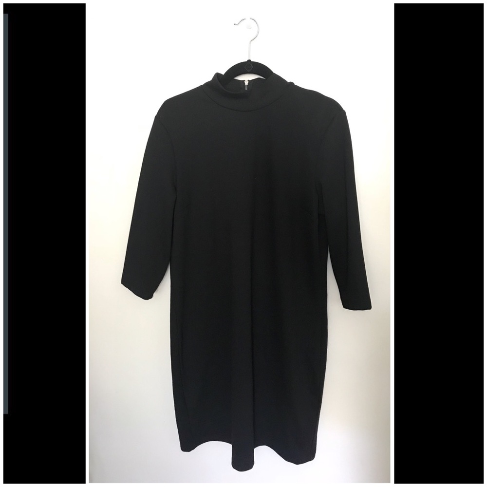 ONLY Black Mini Bodycon Dress Mock Turtleneck XL